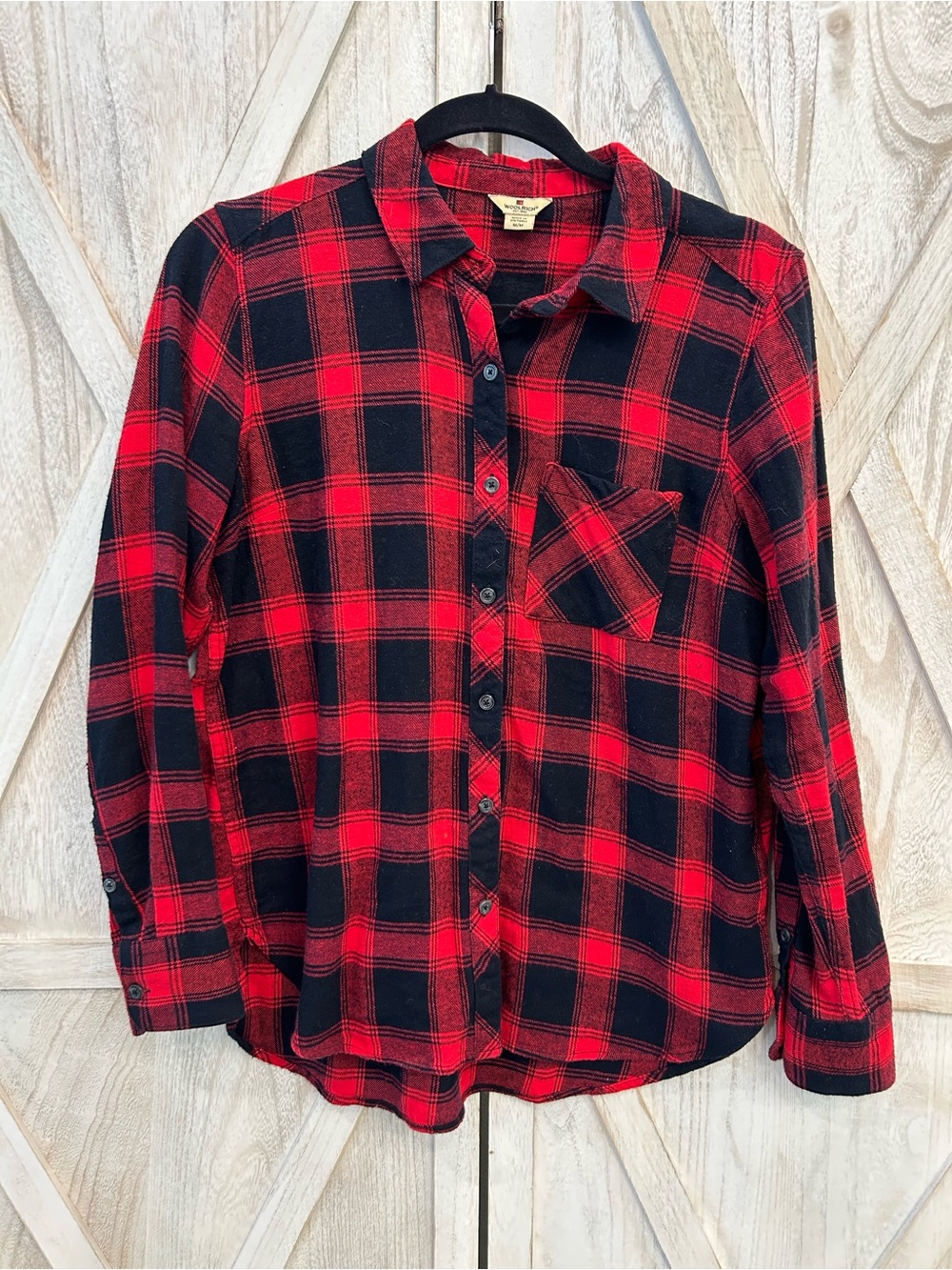 Woolrich Red & Black Plaid Button-Down Shirt